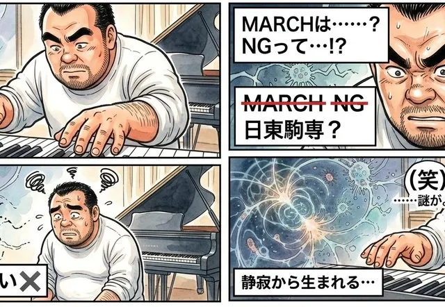 Comic / Storyboard - AI Image Generation Prompt for 4-Panel Manga: Academic Silence