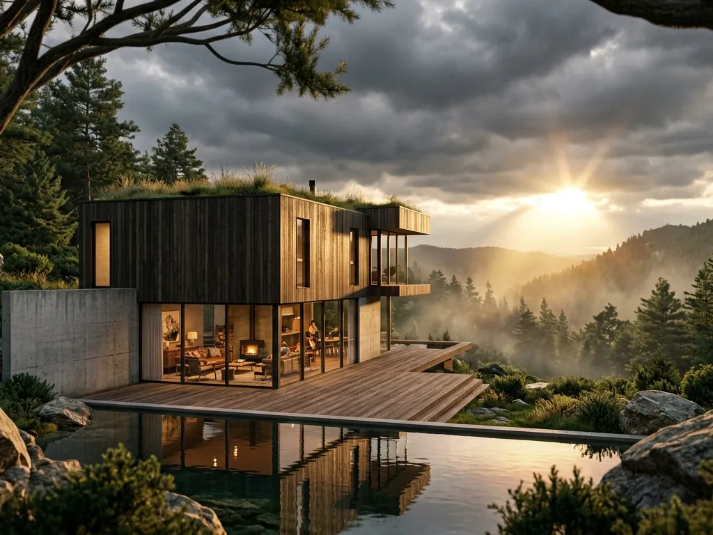 Cinematic Tilt-Shift Golden Hour Treehouse