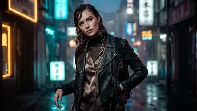 Neo-Tokyo Leather Luxe Editorial