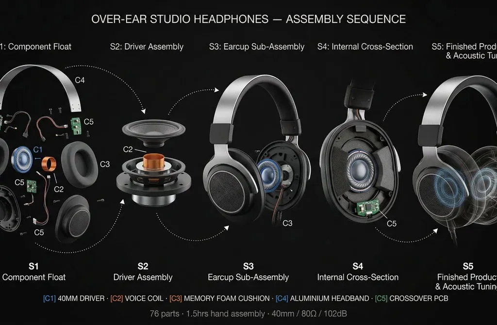Infographic / Edu Visual - Product Assembly Sequence Timeline