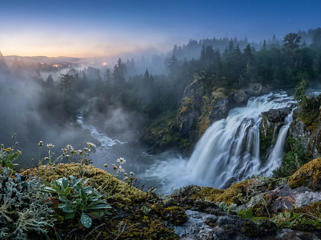 Baroque Misty Forest Waterfall in 8K Ultra Clarity
