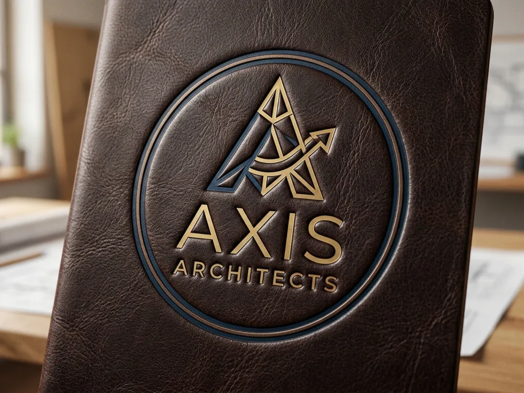 Hyperreal Embossed Leather Logo Design