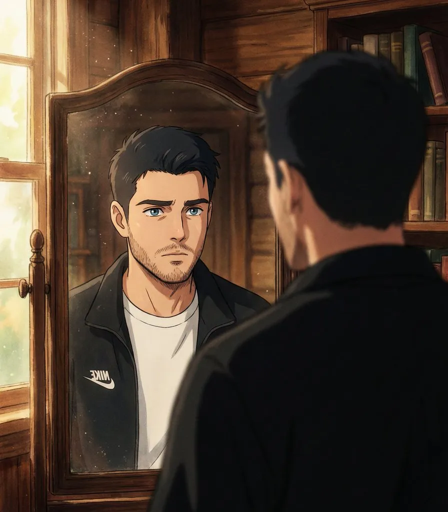 Comic / Storyboard - Cinematic Portrait Reflection with Ghibli Effect