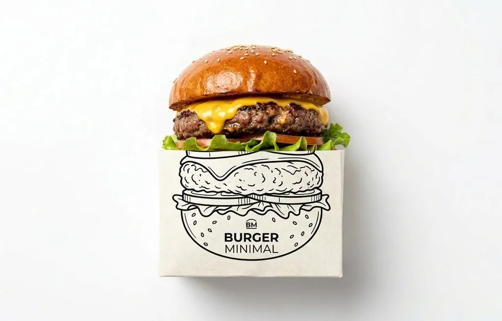 E-commerce Main Image - Minimalist Food Illustration and Photorealism Blend