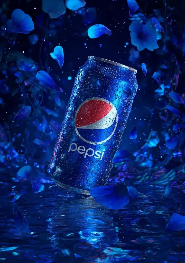 Product Marketing - Floating Pepsi Can in Cosmic Petals
