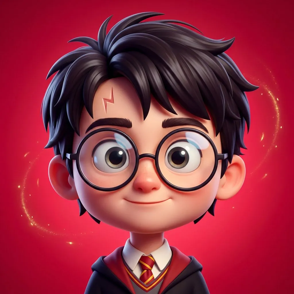Profile / Avatar - 3D CGI Big-Head Cartoon of Harry Potter