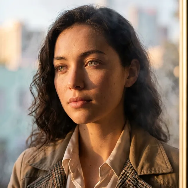 Golden Hour Cinematic Bokeh Portrait