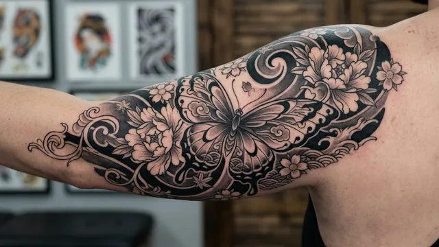 Butterfly Tattoo Traditional Japanese Irezumi