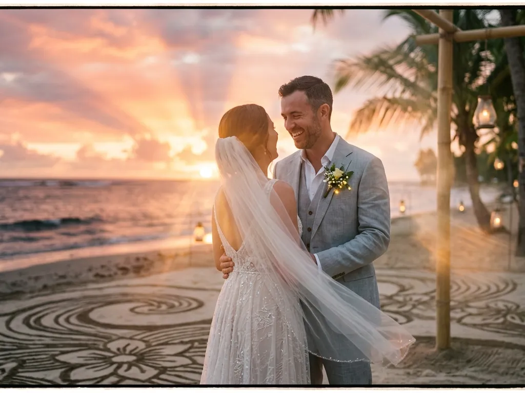 Cinematic Vintage Beach Wedding Dreamscape