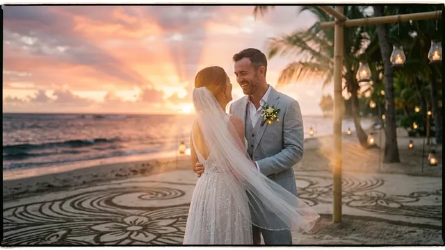 Cinematic Vintage Beach Wedding Dreamscape